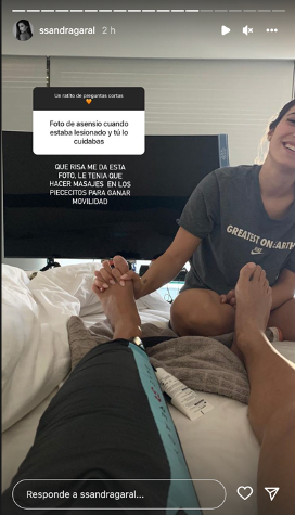 Sandra Garal cuidaba de Asensio en su recuperación por la lesión 