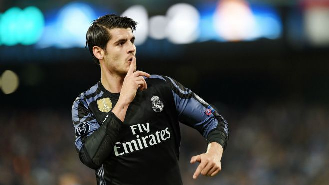 Álvaro Morata con el Real Madrid