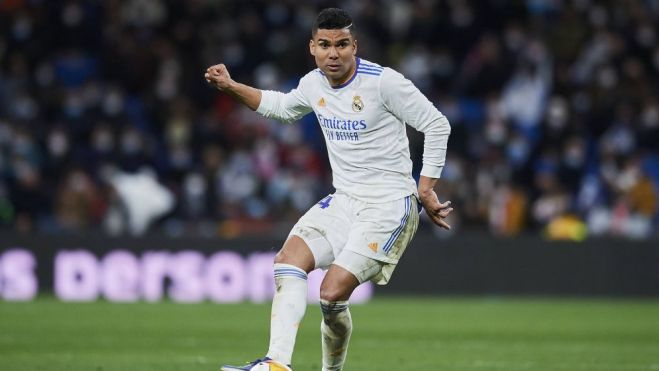 Casemiro con el Real Madrid en uno de sus últimos partidos