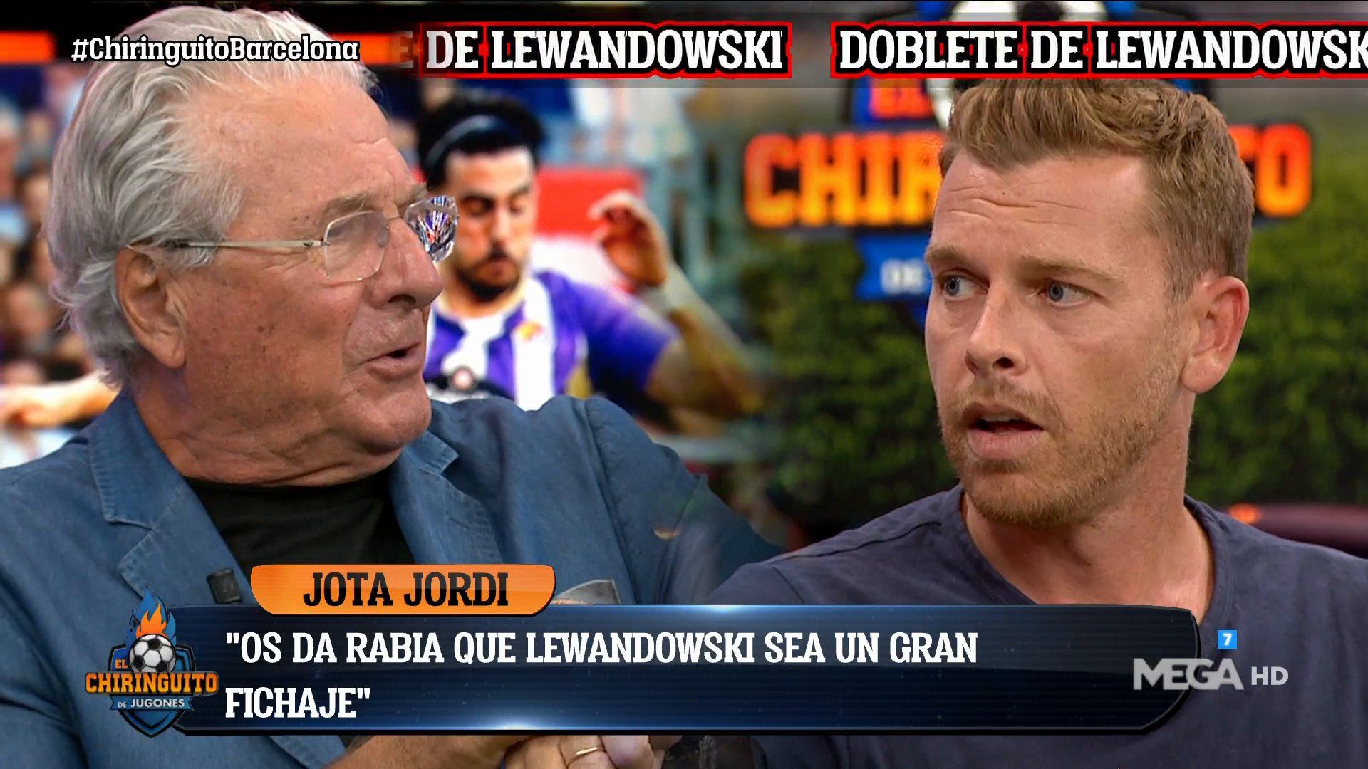 Jota Jordi y Jorge D'Alessandro durante el programa de ayer de 'El Chiringuito'