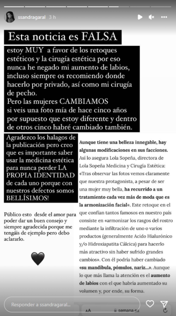 Las quejas de Sandra Garal ante sus críticas Las quejas de Sandra Garal ante sus críticas