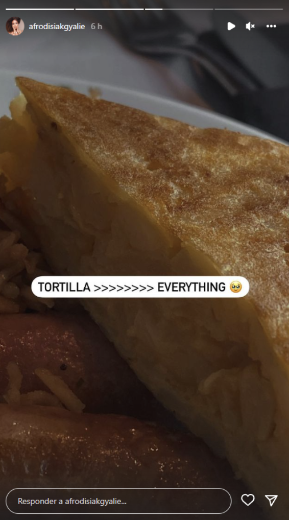 La tortilla de patatas de Ornella, uno de sus platos favoritos La tortilla de patatas de Ornella, uno de sus platos favoritos