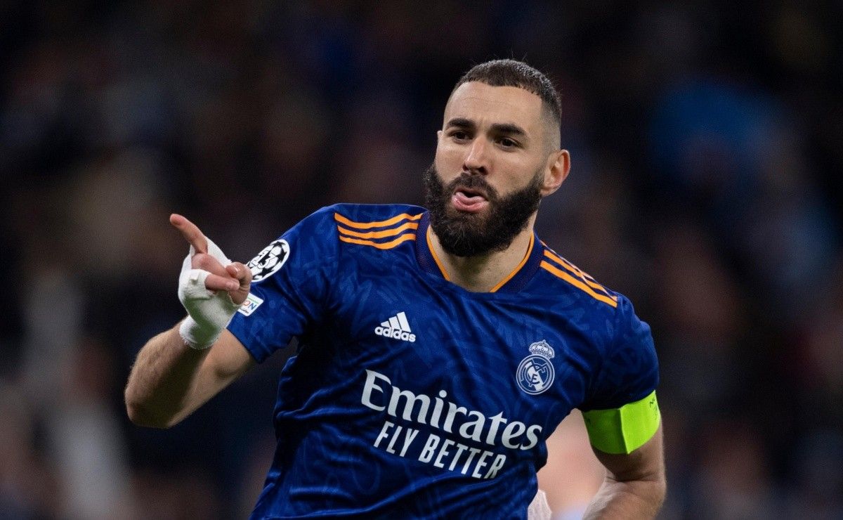 Karim Benzema celebrando un gol la temporada pasada
