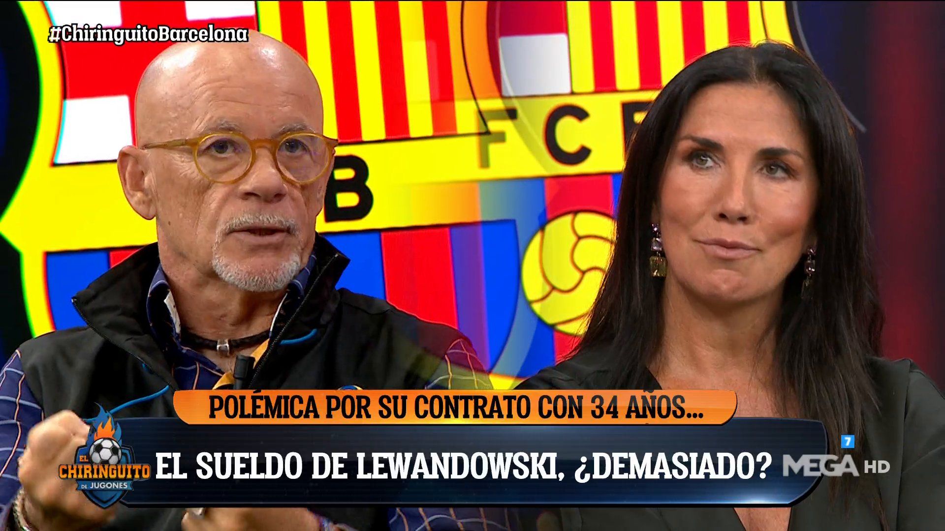 Alfredo Duro y Cristina Cubero ayer en 'El Chiringuito'