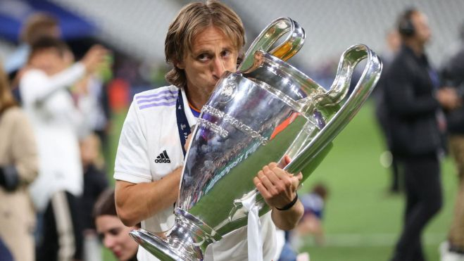 Luka Modric, con su quinta Champions conquistada como madridista