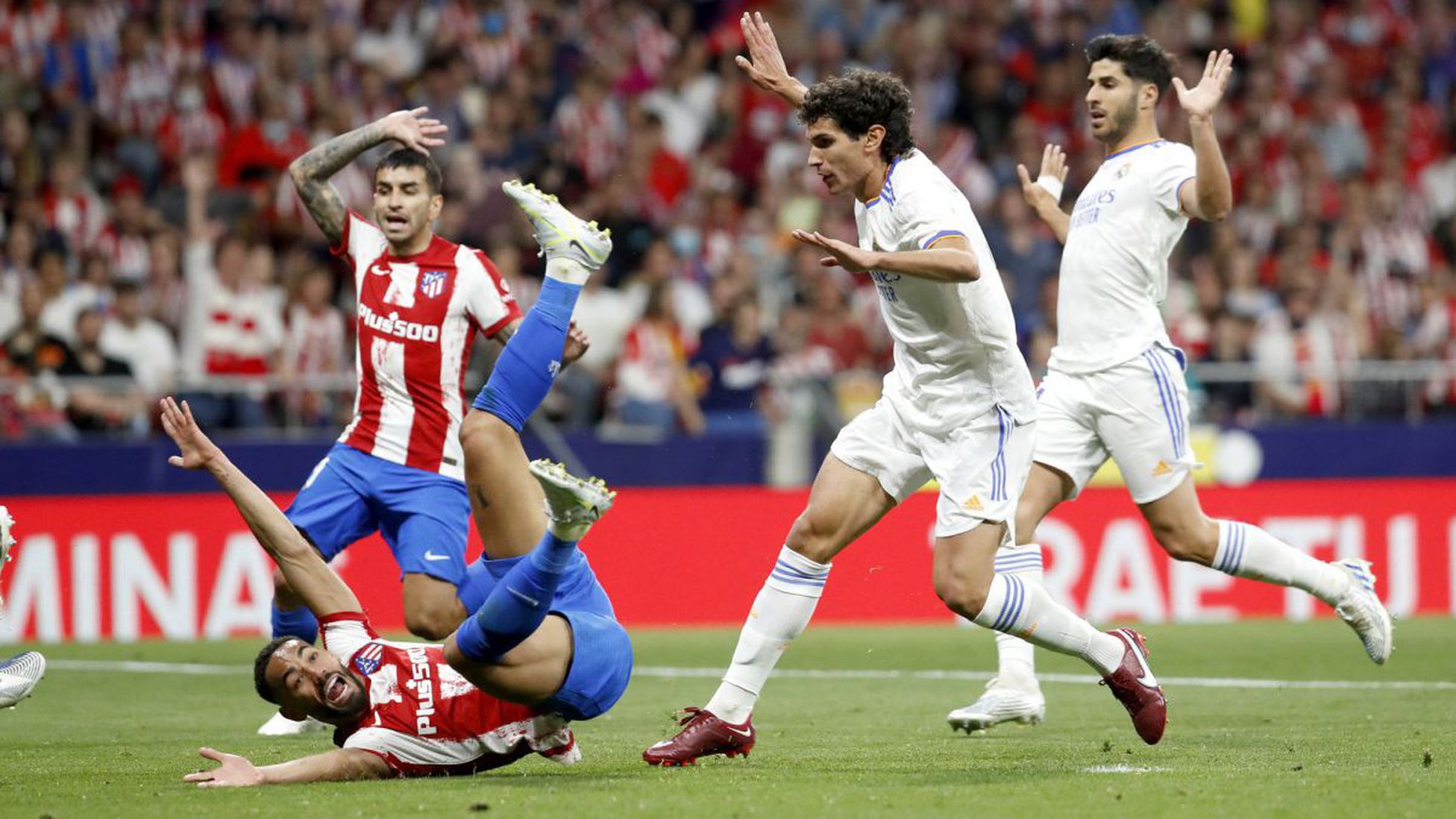 El último derbi se saldó con victoria para el Atlético de Madrid (1-0)