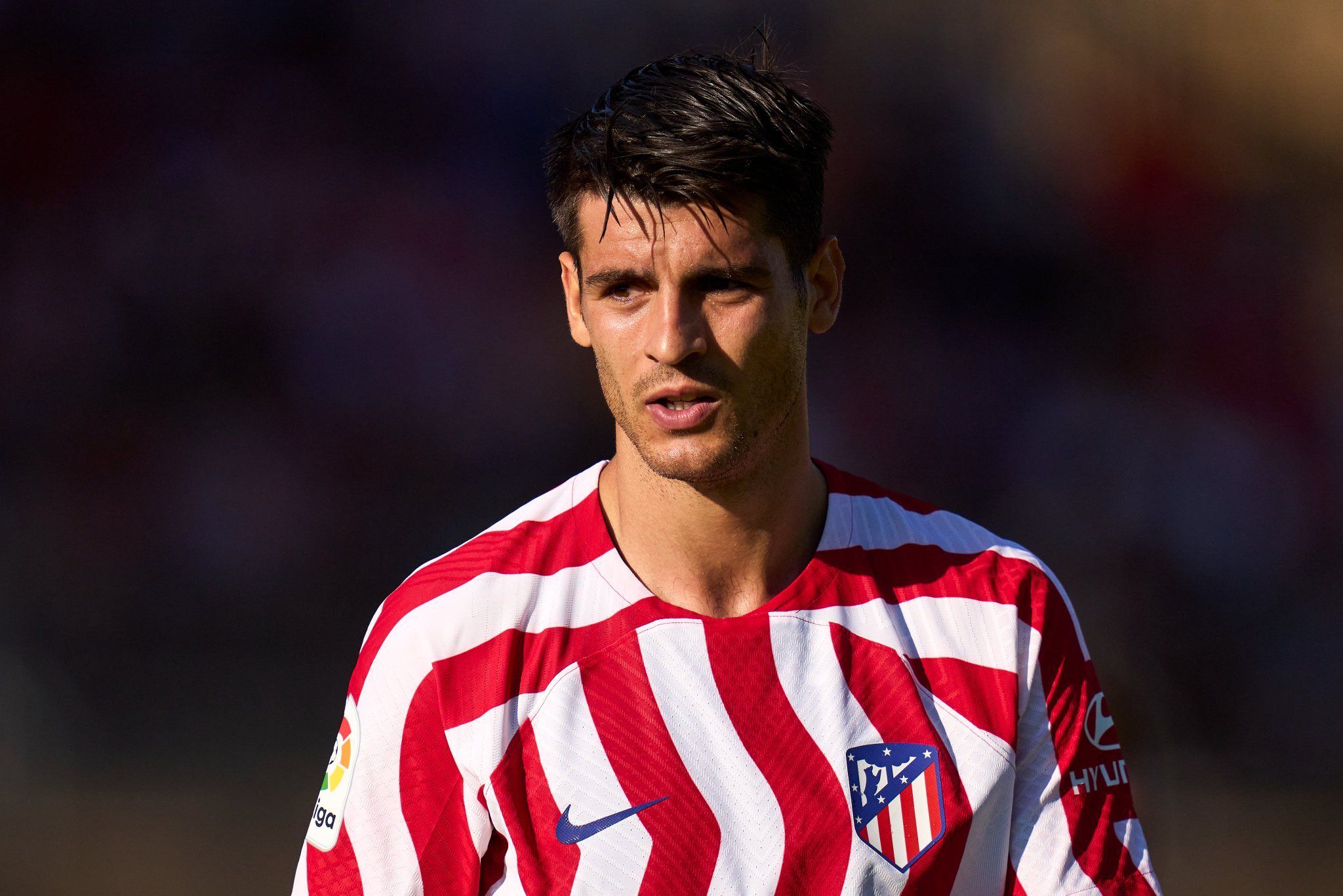 Alvaro Morata con la camiseta del Atlético 