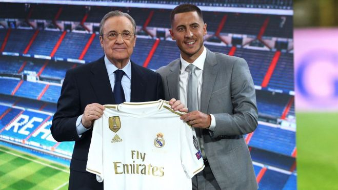 Eden Hazard, en su presentación como nuevo jugador del Real Madrid