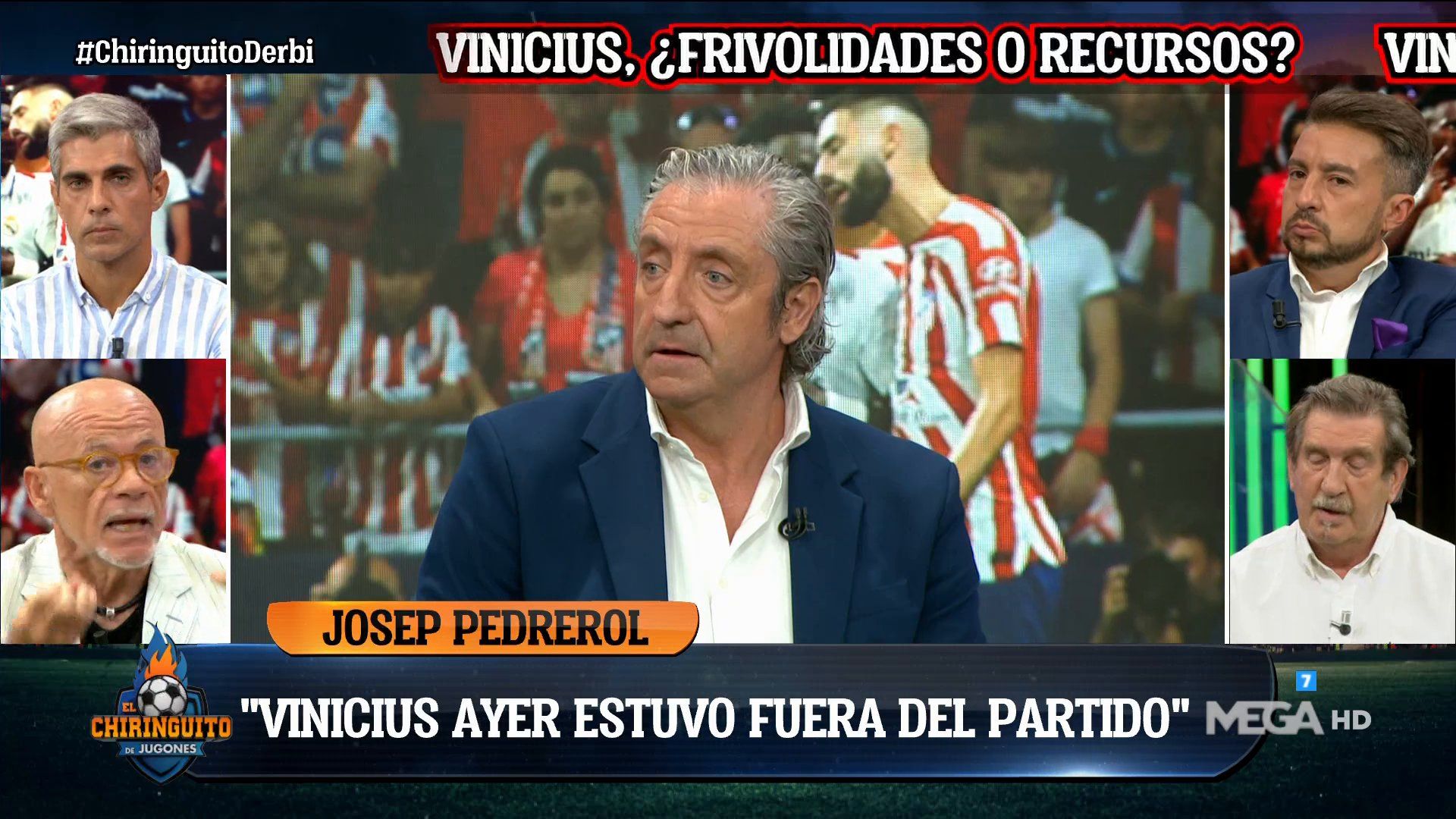 Josep Pedrerol durante 'El Chiringuito' de ayer