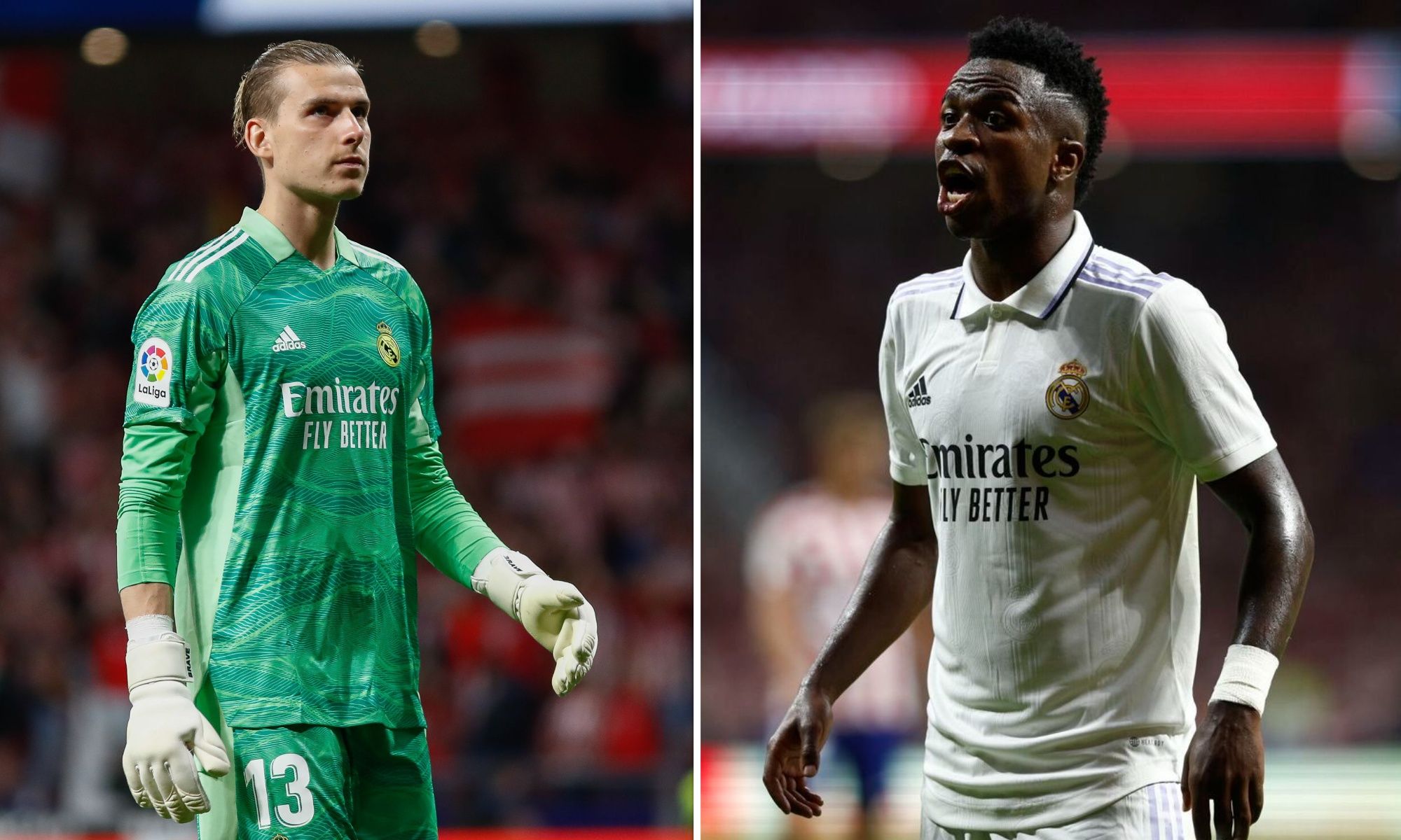 Lunin y Vinicius
