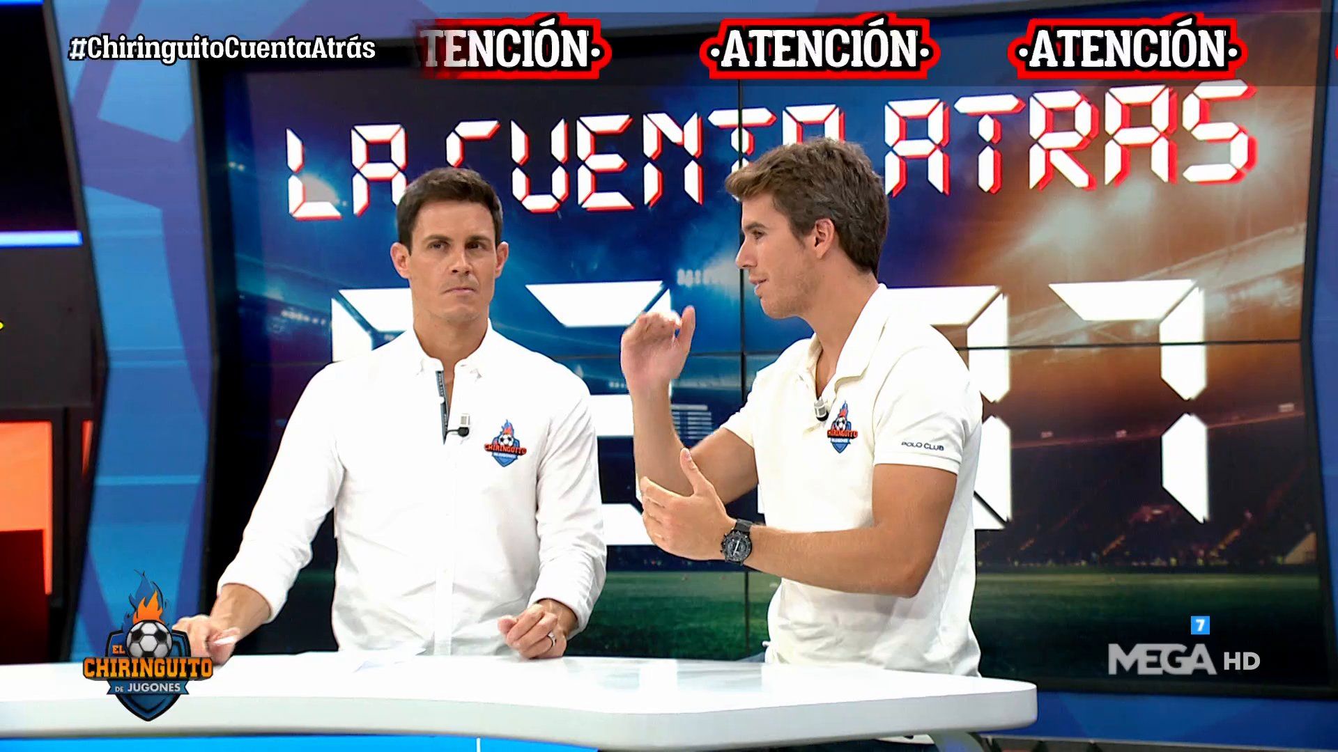 Álex Silvestre junto a Edu Aguirre ayer en 'El Chiringuito'