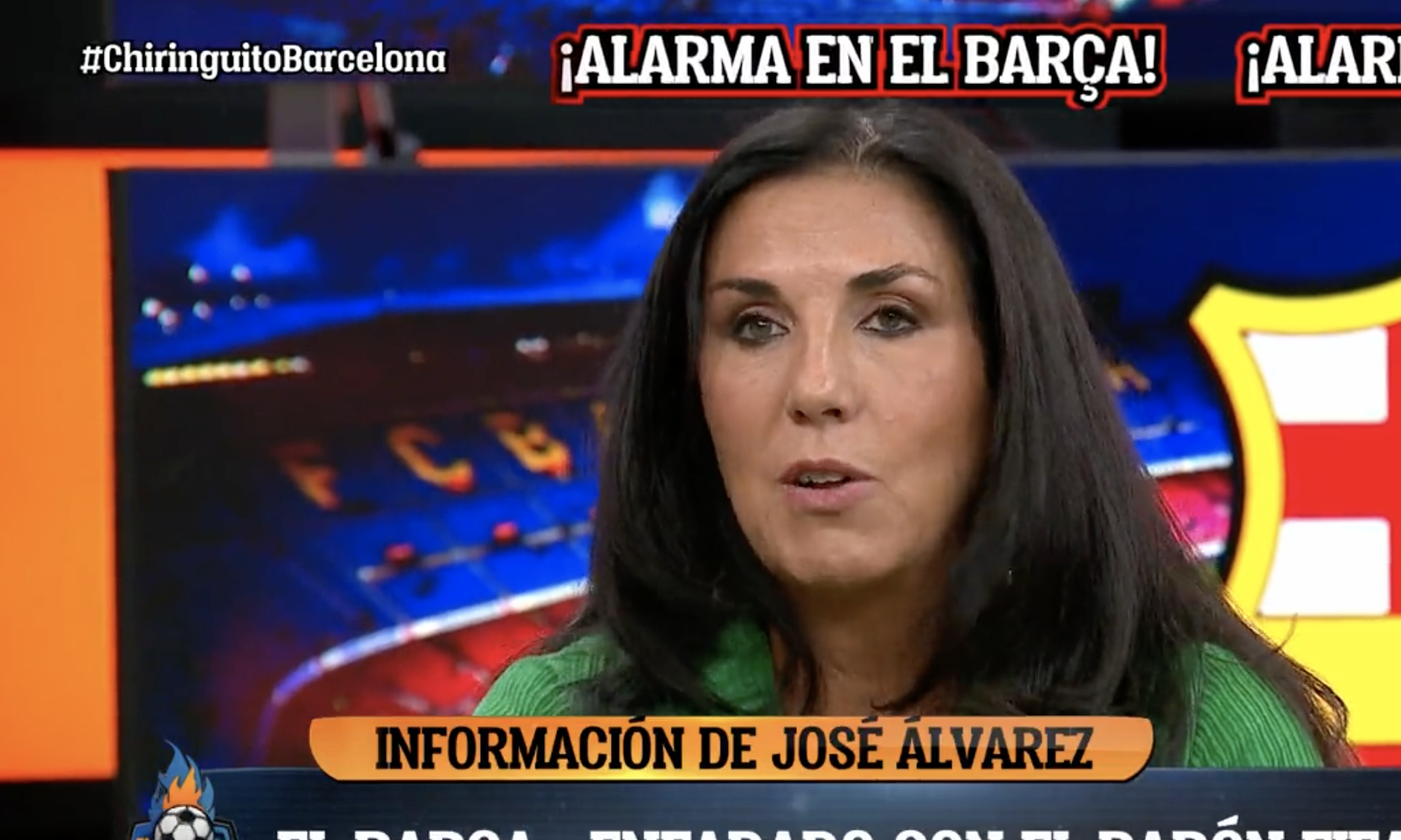 Cristina Cubero durante el programa de ayer de El Chiringuito