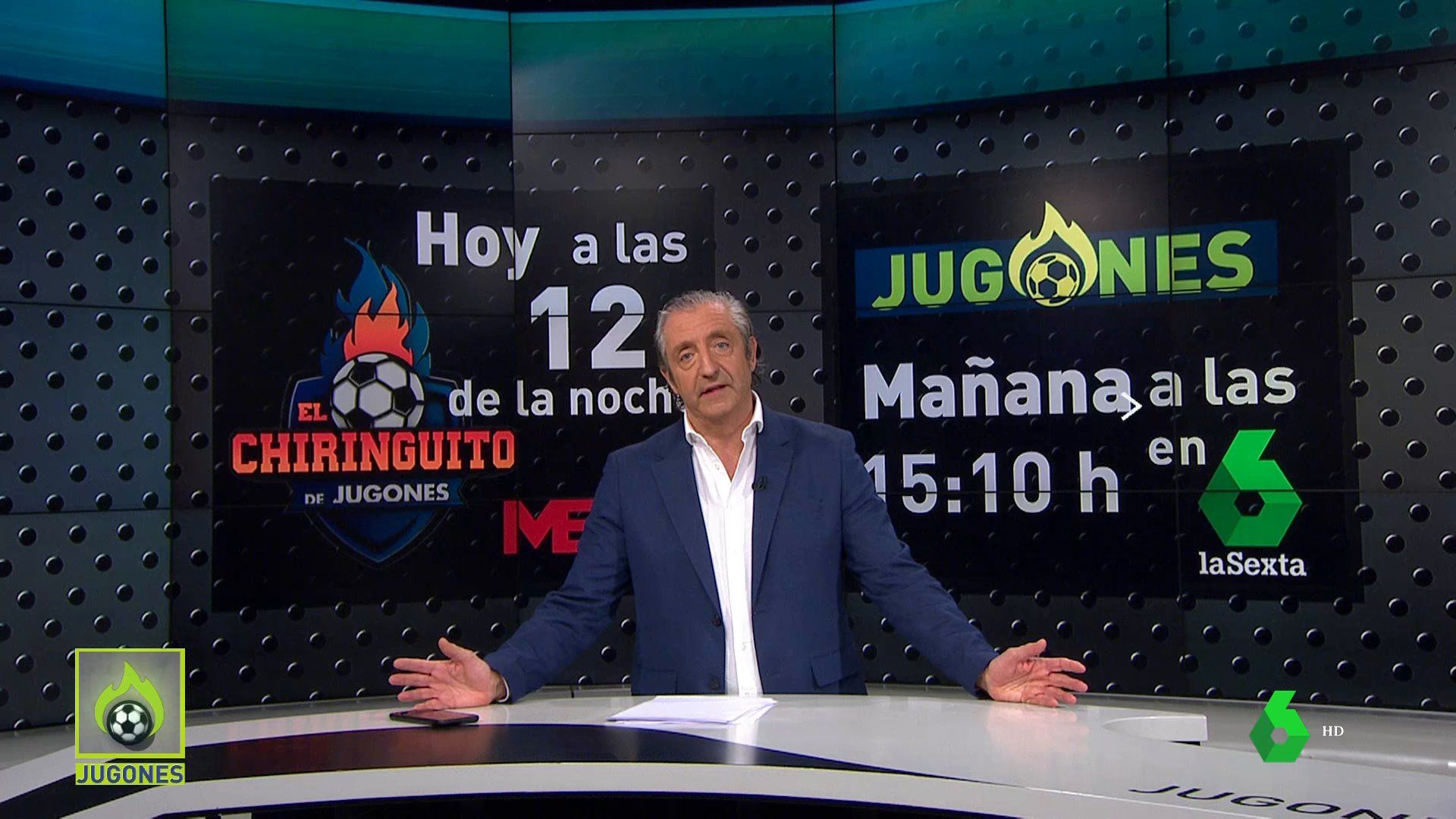 Josep Pedrerol durante El Chiringuito de Jugones