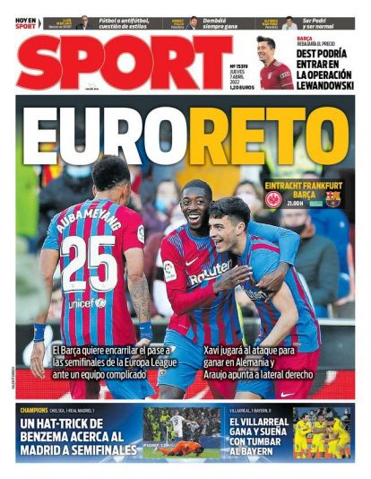 Portada Sport 7 de abril Portada Sport 7 de abril