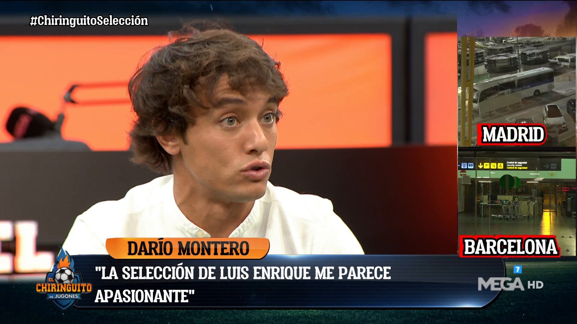 Darío Montero durante el programa de ayer de El Chiringuito