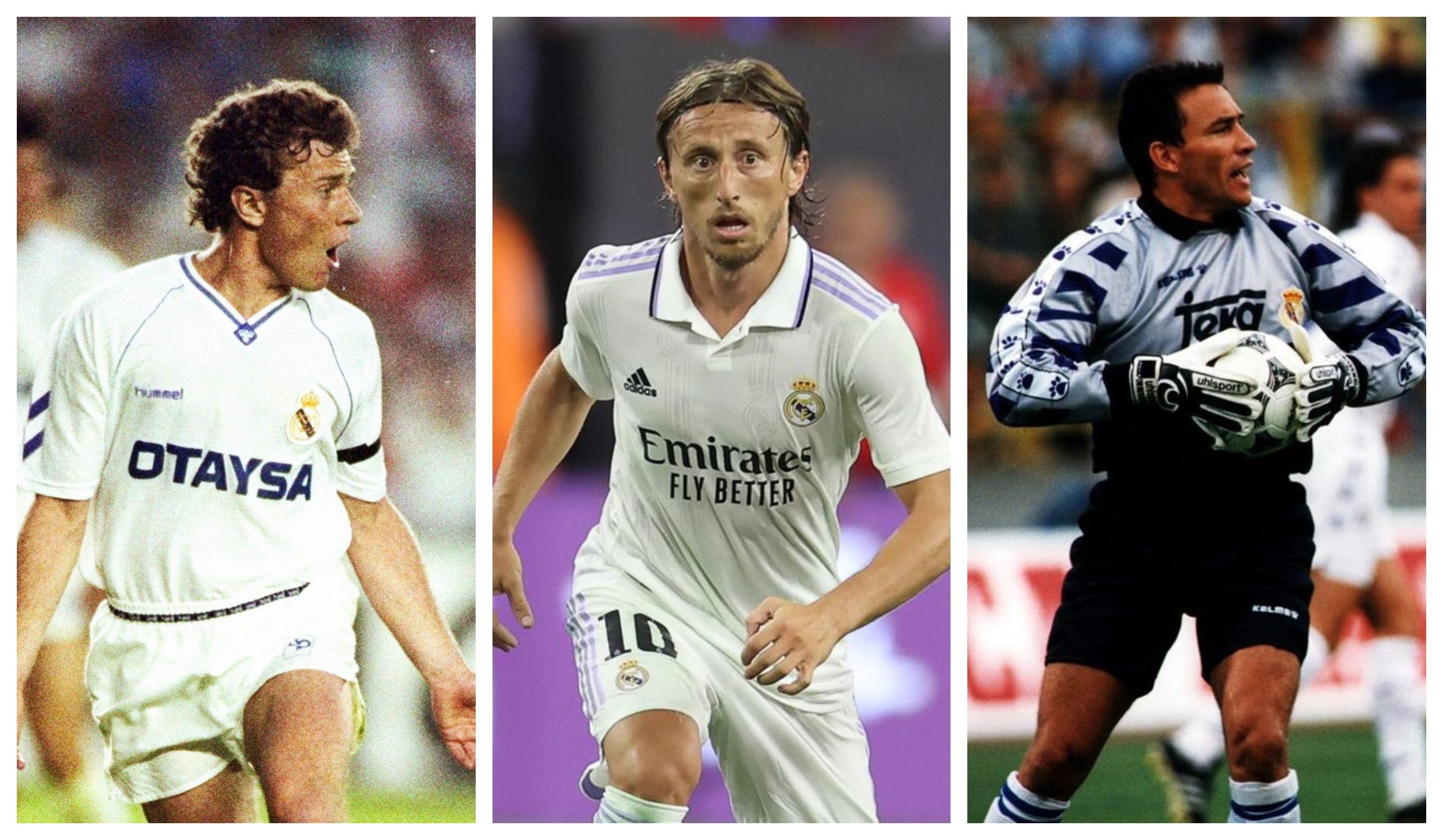 Butragueño, Modric y Paco Buyo