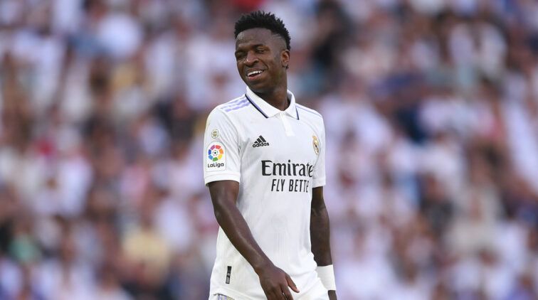 Vinicius Jr en una acción de un partido esta campaña