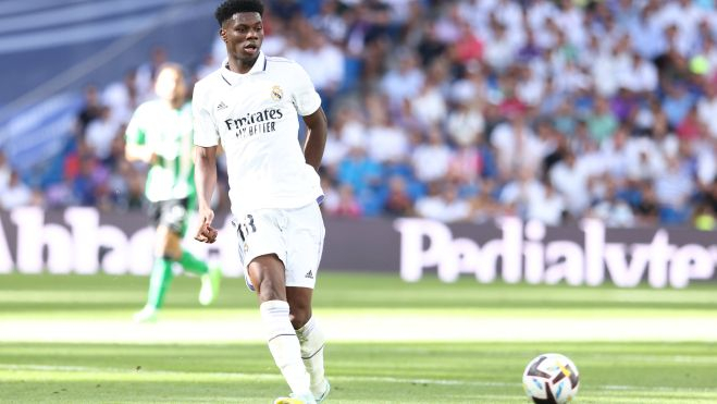 Aurélien Tchouaméni, en un partido con el Real Madrid